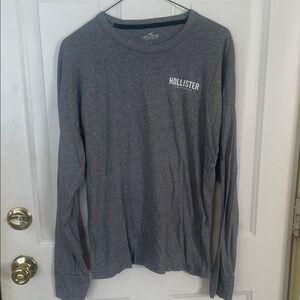 Hollister Charcoal Long Sleeve Tee